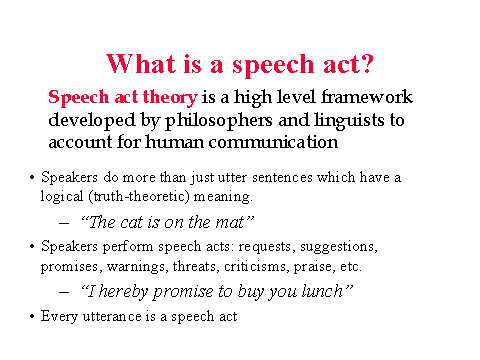 speech act definition quizlet