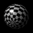 a
    checkered sphere